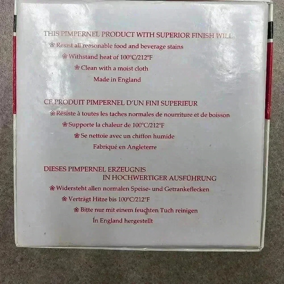 Pimpernel, Flora Japonica Coasters, Set of 6 - Picture 3 of 4